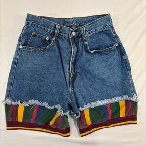 VTG 90s Tag Rag Denim Layered Shorts Size 13 Juniors